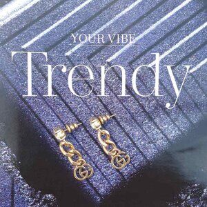 Gold Metal Dangle Crystal Earrings Fashion Women Casual Formal Jewelry Gift